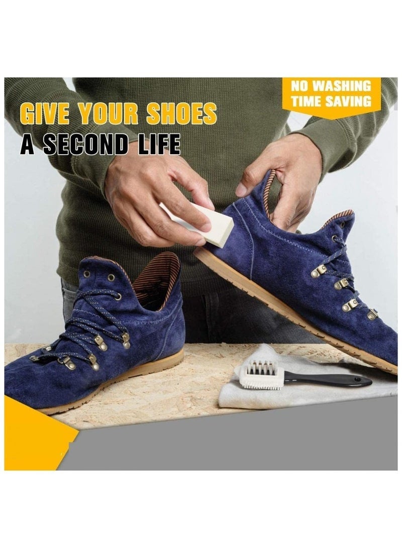 4 في 1 منظف فرشاة جلدية مع ممحاة مطاطية متعددة الوظائف مجموعة فرشاة تنظيف أحذية جلدية وأحذية رياضية وحقائب ومقاعد سيارات - Image 5